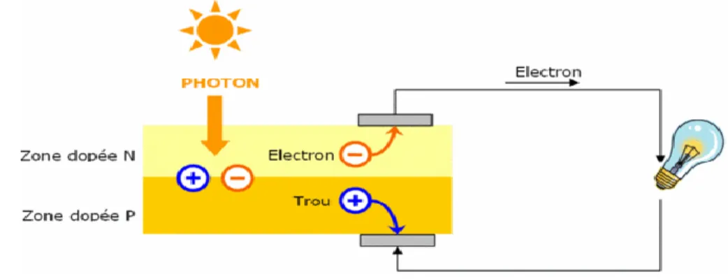 Figure .I.2: Structure d’une cellule photovoltaïque 