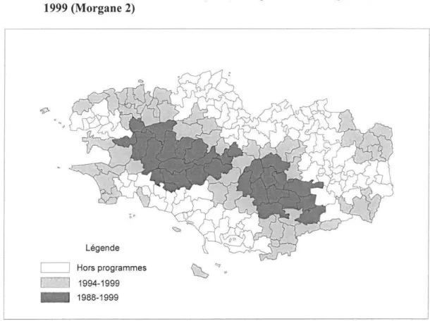 Figure 1.  Programmes  européens  de  développement  rural  en  Bretagne  1988-1999. 