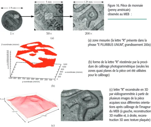 Figure 16. Pièce de monnaie (penny américain)  observée au MEB :