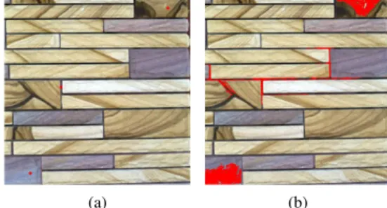 Fig. 1. The CANs (right) of three points (left) of a color image f computed in the RGB color space with a tolerance parameter m = 40 .