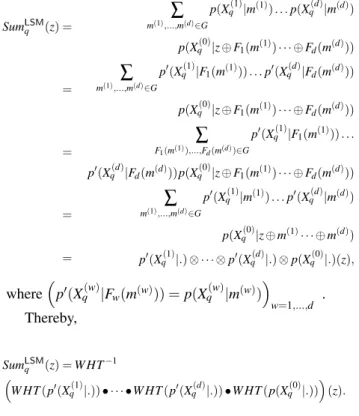 Table 1 Tweaks from the optimal attack to adapt from Boolean Mask- Mask-ing to the other maskMask-ing schemes studied in this Sec