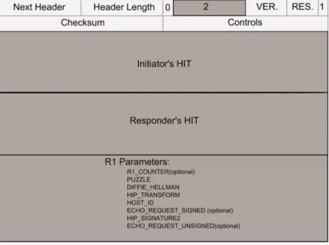 Figure 2.4: R1 HIP packet