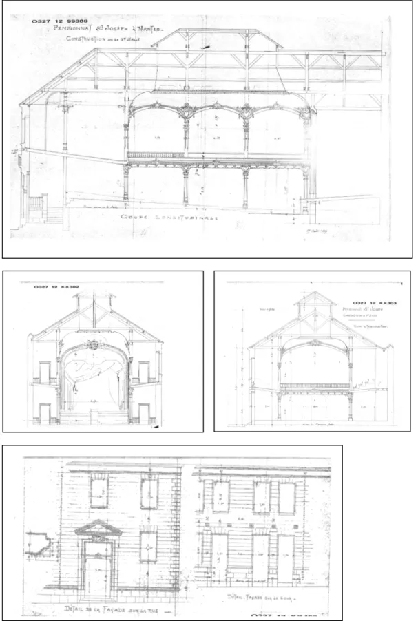 Illustration 6  Collège Saint-Joseph, Les plans de la grande salle, 1899 