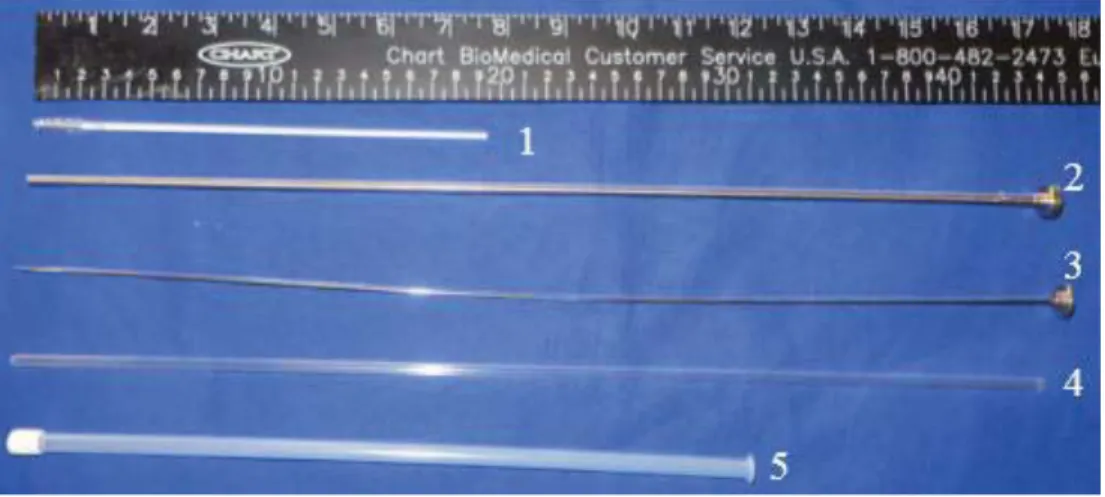 Figure 2: cytobrush and stainless steel instrument. 