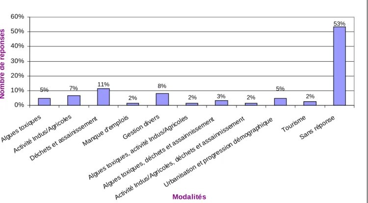 Figure 6 : Représentation des raisons des problèmes pour les habitants de Montpellier