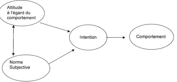 Figure 3 — La théorie de l’action raisonnée (Ajzen et Fishbein, 1980)