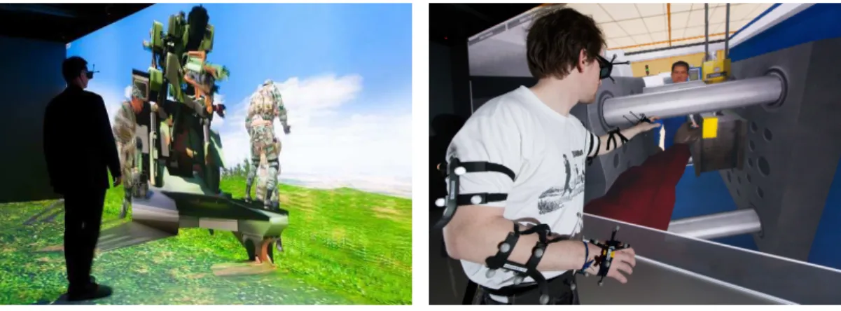 Figure 4: Collaborative Virtual environments developed using the presented concepts.