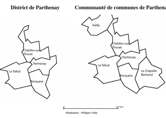 Figure 6- Agrandissement du périmètre du projet avec la création de la Communauté de  communes 
