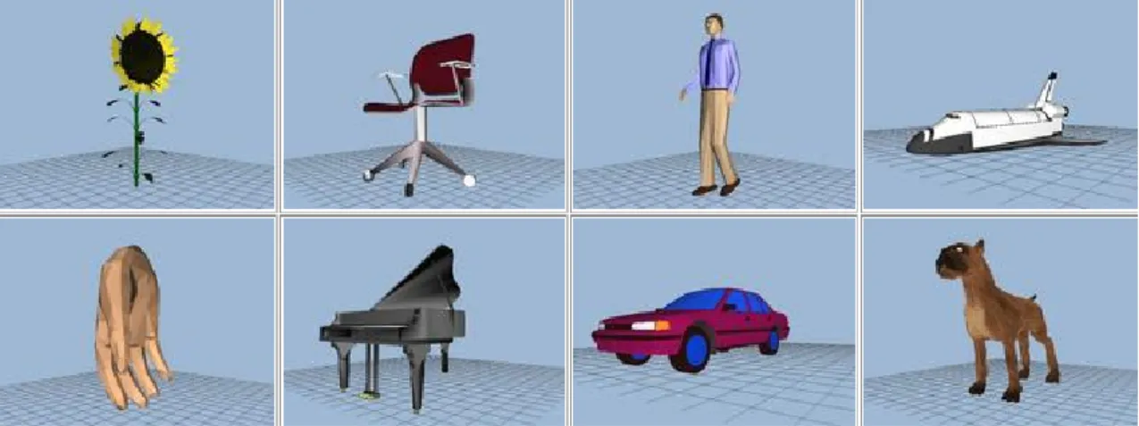 Figure 1.1: An example set of objects from the Princeton Shape Benchmark