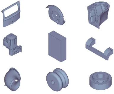 Figure 1.4: An example set of objects from the Purdue Engineering Shape Benchmark