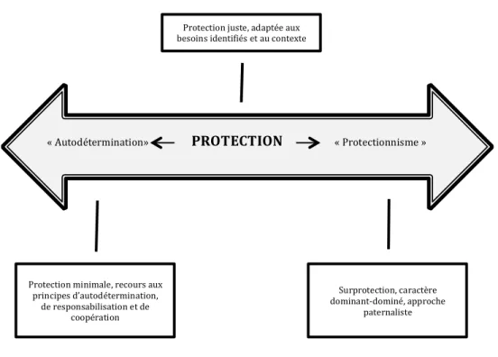 Figure 8:  Continuum du degré de protection 