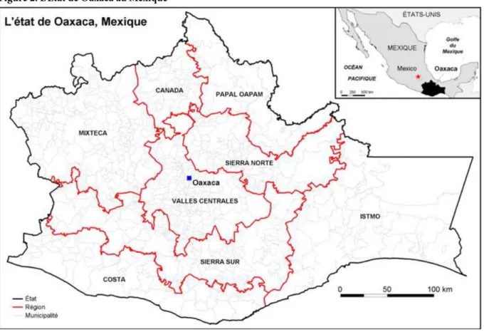 Figure 2. L’Etat de Oaxaca au Mexique