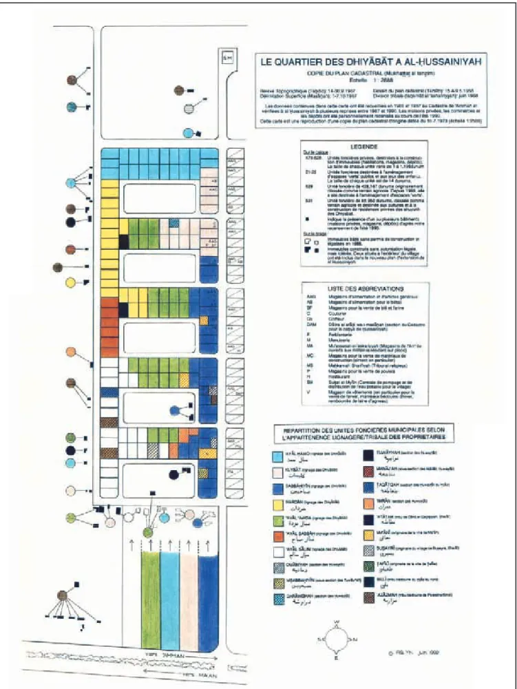 Figure 4bis : Al-Hussainiyah (Jordanie). Le quartier des Dhiyâbât Source : R. Bocco, 1996.