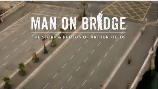 Figure 3. Capture d’écran de l’ouverture du ﬁlm documentaire Man on Bridge.