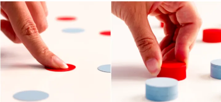Figure 1: Chips (left) and pucks (right) as used in our study.