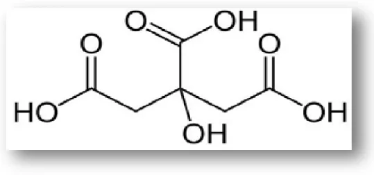 Figure 04.Structure chimique de l’acide citrique (ANSM, 2017) 
