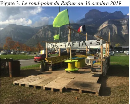 Figure 3. Le rond-point du Rafour au 30 octobre 2019 