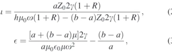 FIG. 4. Modelisation of the inferior loaded cross section of the stripline with equivalent two conductors line.