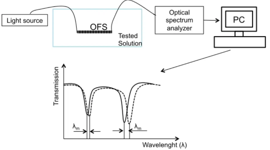 Figure 6: Optical fiber sensors scheme