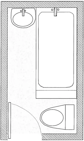 Figure 10 Layout ofbathroom Case 2 (done by the author)