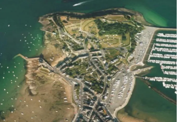 Figure 1: Google Earth view of the modern town of Saint-Malo. 