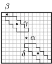Fig. 4. An instance of Spiral Galaxies with four galaxies and many corners.