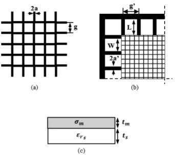 Fig. 4. (a) Details of a W × L aperture in a thin metal film illuminated by a plane TE wave with the aperture length L aligned in y-direction; (b) aligned in x-direction.