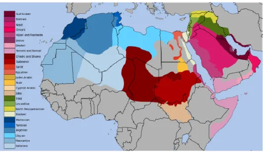 Figure 2 : Les différentes variétés de l’arabe dans le monde arabe 