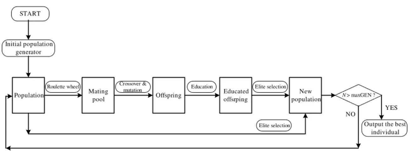 Figure 3.1: The Hybrid Generational Genetic Algorithm Structure