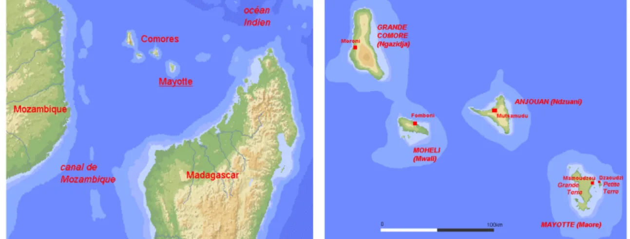 Figure 1: situation de Mayotte 