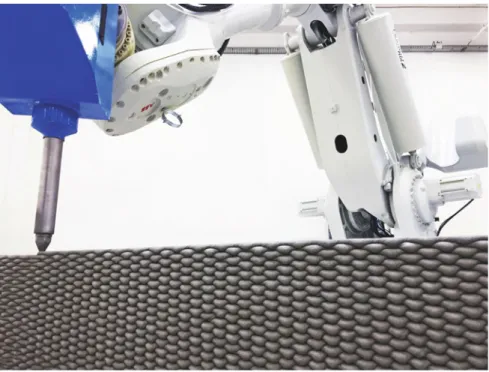 Fig. 4.2 The stand-alone concrete additive manufacturing process developed during the DEM- DEM-OCRITE project, currently being implemented commercially by XtreeE