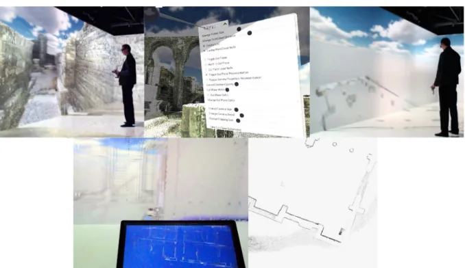 Figure 3: « Cutting plane » creation process by an operator in the Immersia platform.