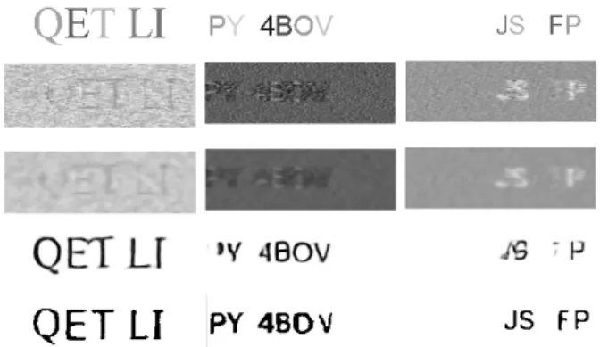 Fig. 4: Three samples (left, middle, right) displayed at different stages of the interception/denoising pipeline
