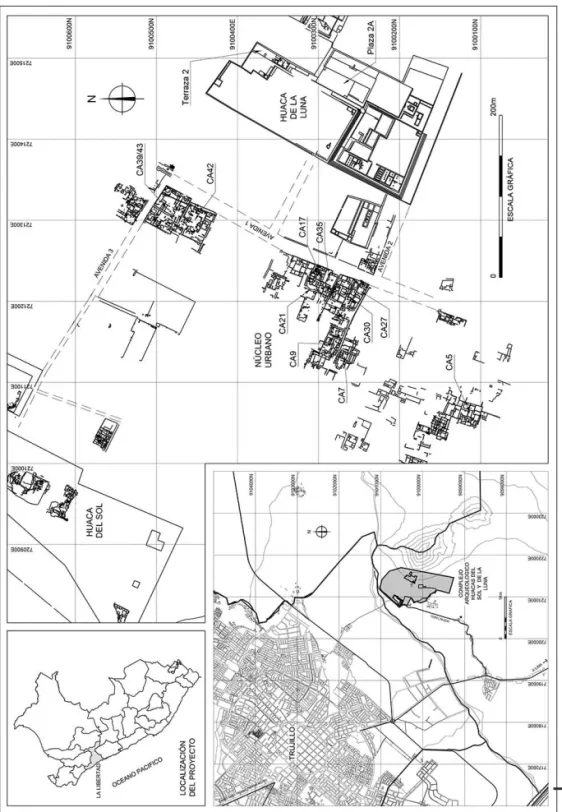 Figura 1 – Plano general del complejo Arqueológico Huacas del sol y de la Luna