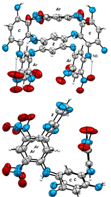 Figure 4. Single crystal structures of 3a. The electronic stru aromatic (Ar). N-octyl chains are omitted for clarity.