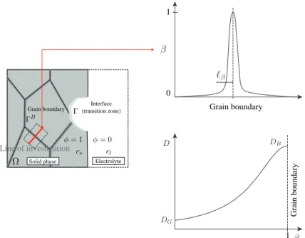 Fig. 2: Explicit description of the different electrochemical behavior between grain boundary and grain interior