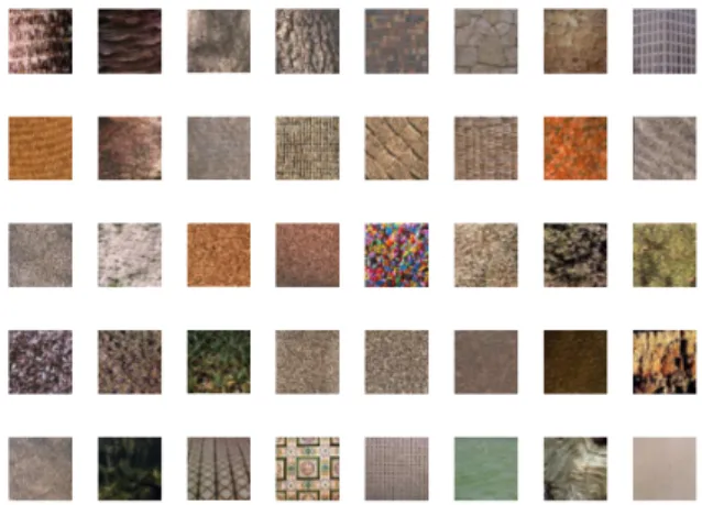 Fig. 6. Selected textures from VisTex database