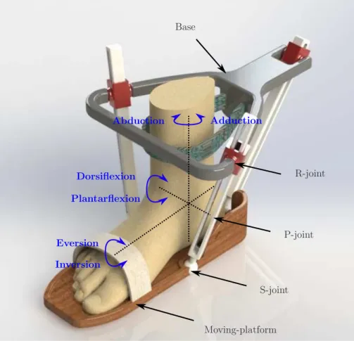 Figure 2: Application for ankle rehabilitation device