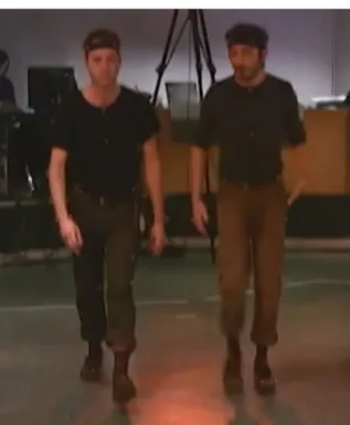 Figure 2.2 – Extrait d’une séquence vidéo montrant les 2 comédiens côte à côte.