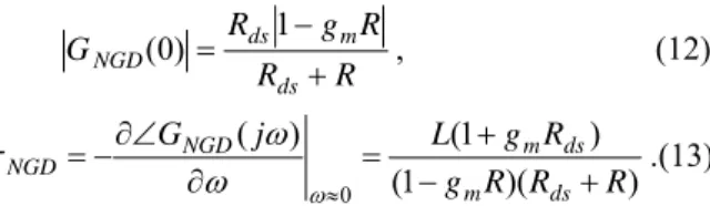 Fig. 3. Gate with output resistance, R s  driving an RC-interconnect line  cascaded with an NGD cell.