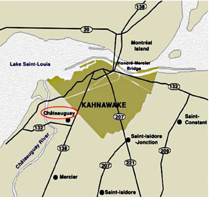 Figure 3 - Map of Kahnawà:ke 