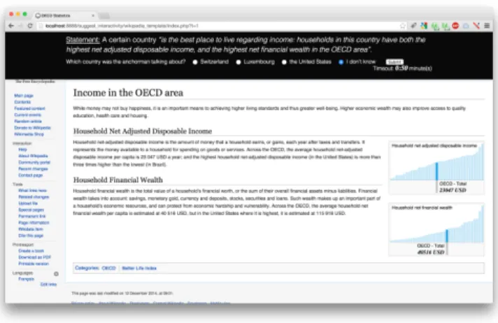 Fig. 1: Screen capture of an AMT experiment