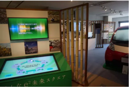 Figure 5 : Vue partielle de la Showroom de la smart community de Kyoto Keihanna, Keihanna Plaza, Seika  Source : visite du 17 avril 2014, photographie prise par l’auteur 