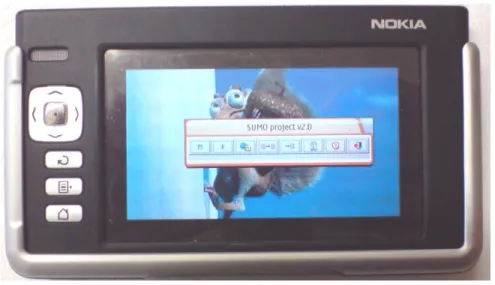 Figure 12: SESSAMO running on Nokia 770 
