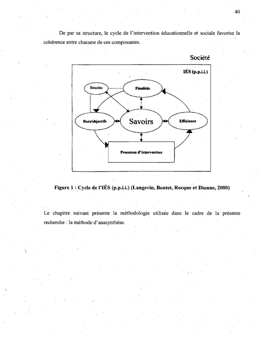 Figure 1 : Cycle de l'lÉS (p.p.i.i.) (Langevin, Boutet, Rocque et Dionne, 2000) 