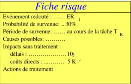 figure 2 : un exemple de fiche risque 