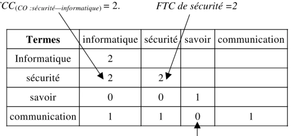 Figure 4. Illustration de la matrice MATCO  