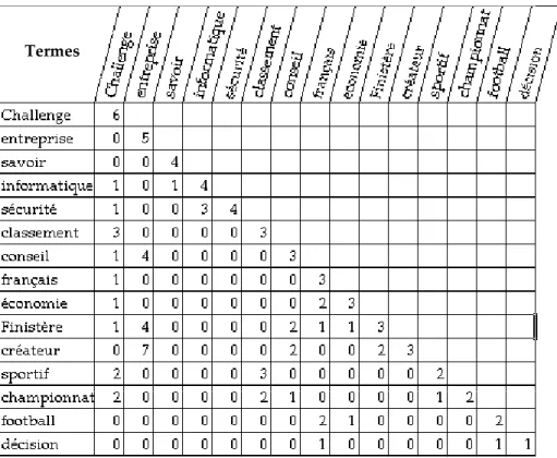 Figure 6. Matrice MATCO de l’exemple 8 