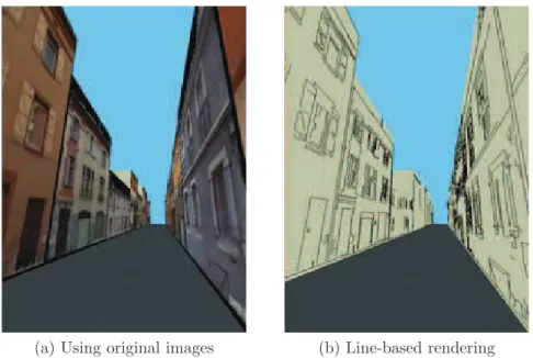Figure 1.9: Comparison between rendering using textures and line rendering. Images courtesy of [57].