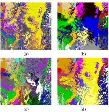 Fig. 10. Unsupervised classification results for the AVIRIS Hekla hyper- hyper-spectral data set